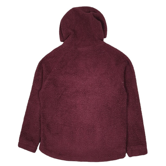 Mens Burgundy Champion Sherpa Retro Pile Full Zip Jumper