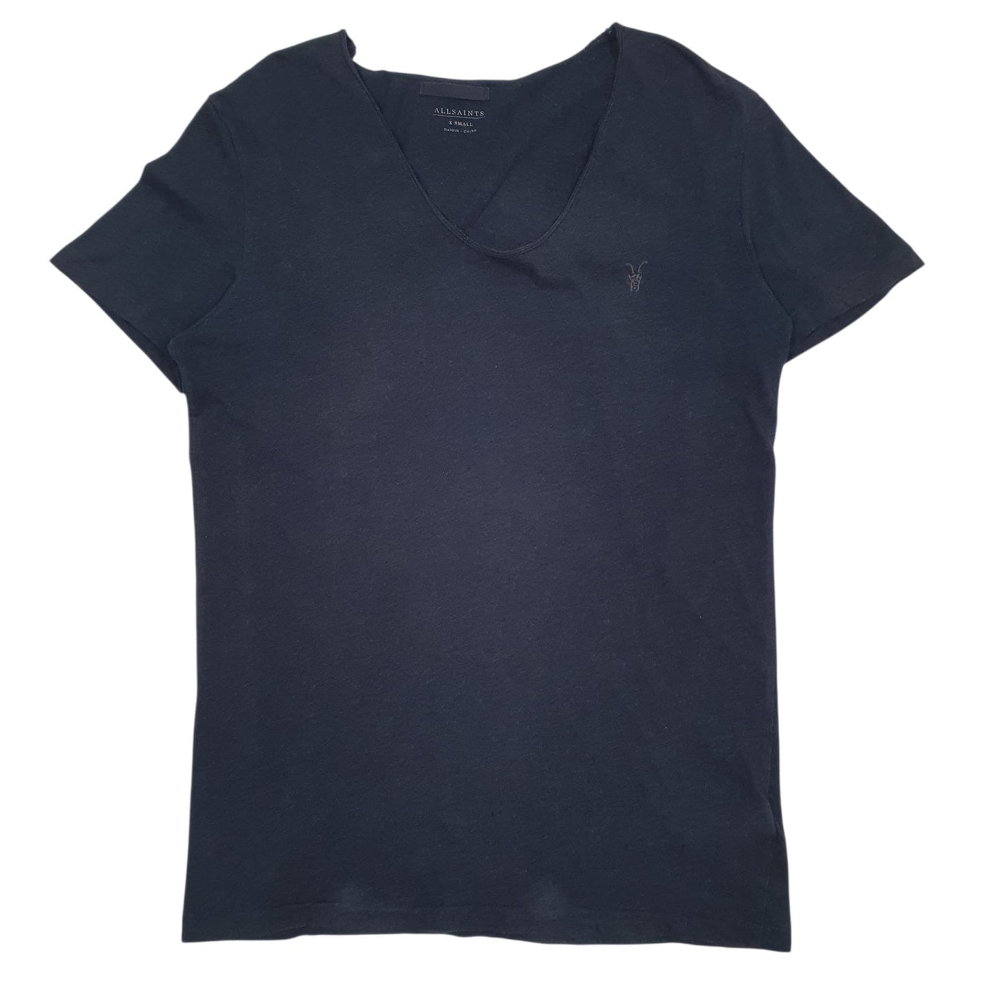 Mens Navy All Saints  Short Sleeve T Shirt