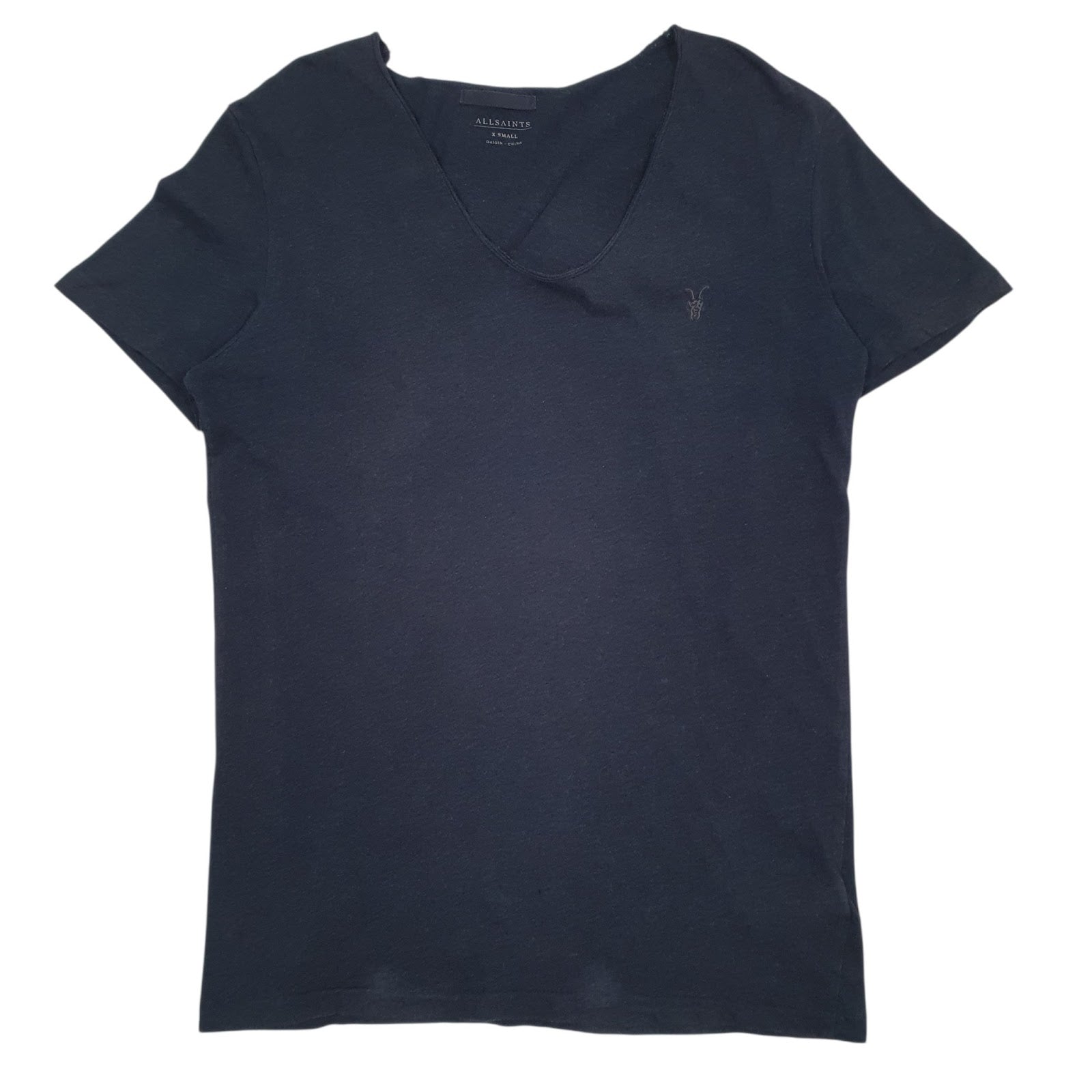 Mens Navy All Saints  Short Sleeve T Shirt