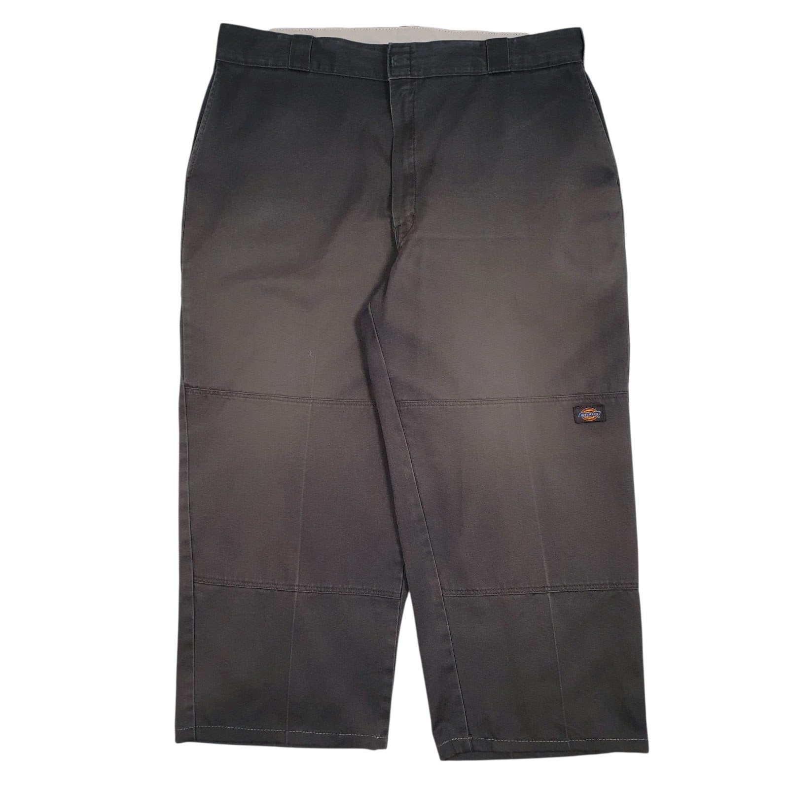 Mens Grey Dickies Workwear Double Knees Chino Trousers