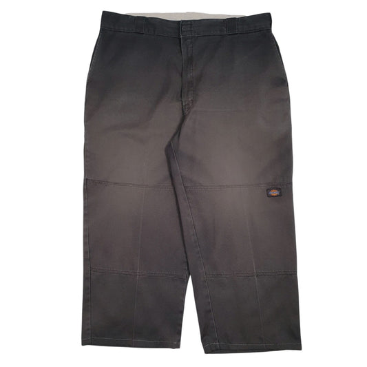 Mens Grey Dickies Workwear Double Knees Chino Trousers