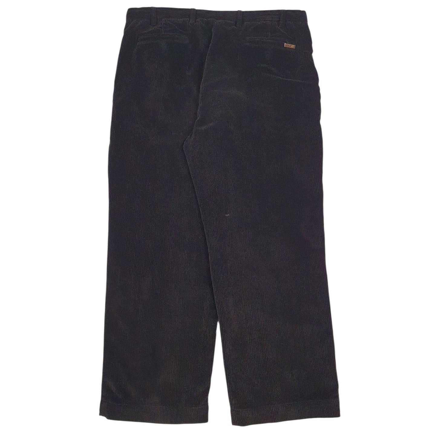 Mens Black Eddie Bauer Pleated  Trousers