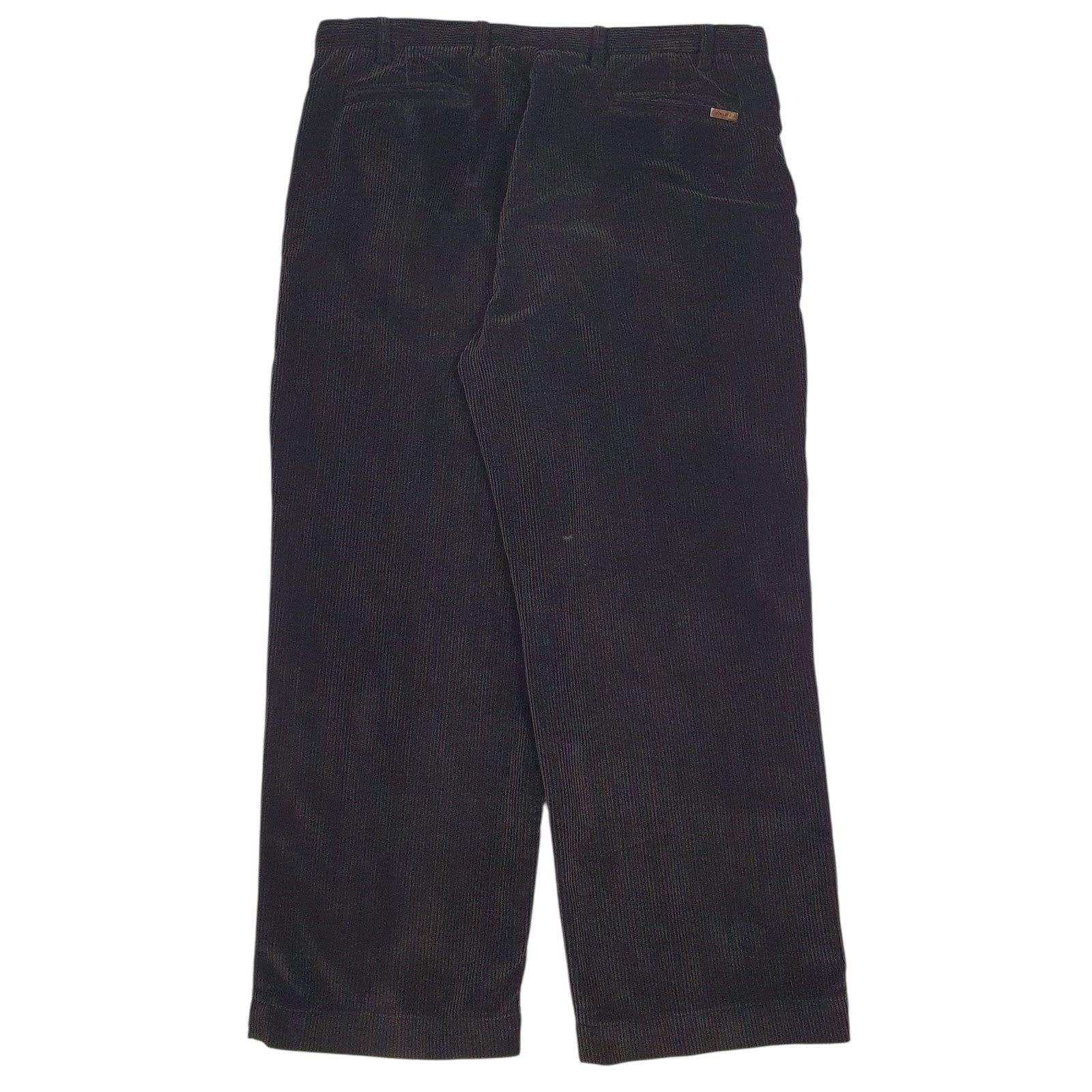 Mens Black Eddie Bauer Pleated  Trousers