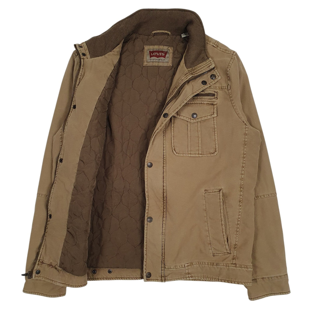 Mens Brown Levis   Coat