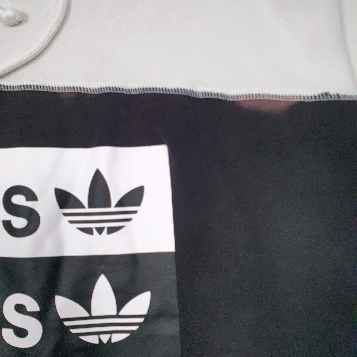 Mens Black Adidas Spellout Hoodie Jumper