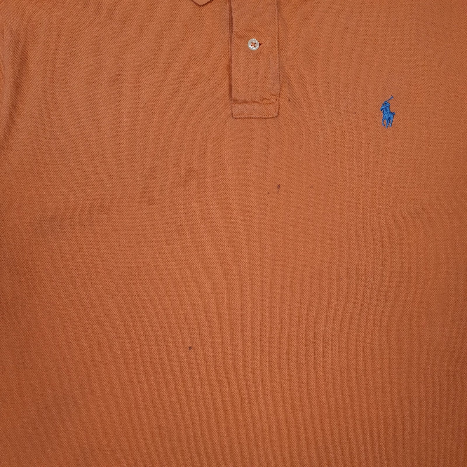 Mens Orange Polo Ralph Lauren  Turtle Neck Polo Shirt