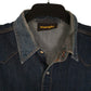 Mens Blue Wrangler Denim Western Cowboy Shacket  Shirt