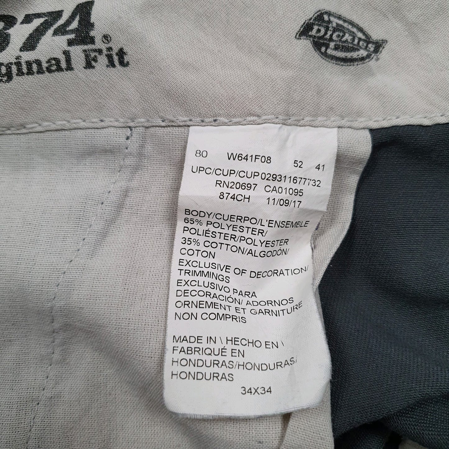 Mens Grey Dickies 874  Trousers