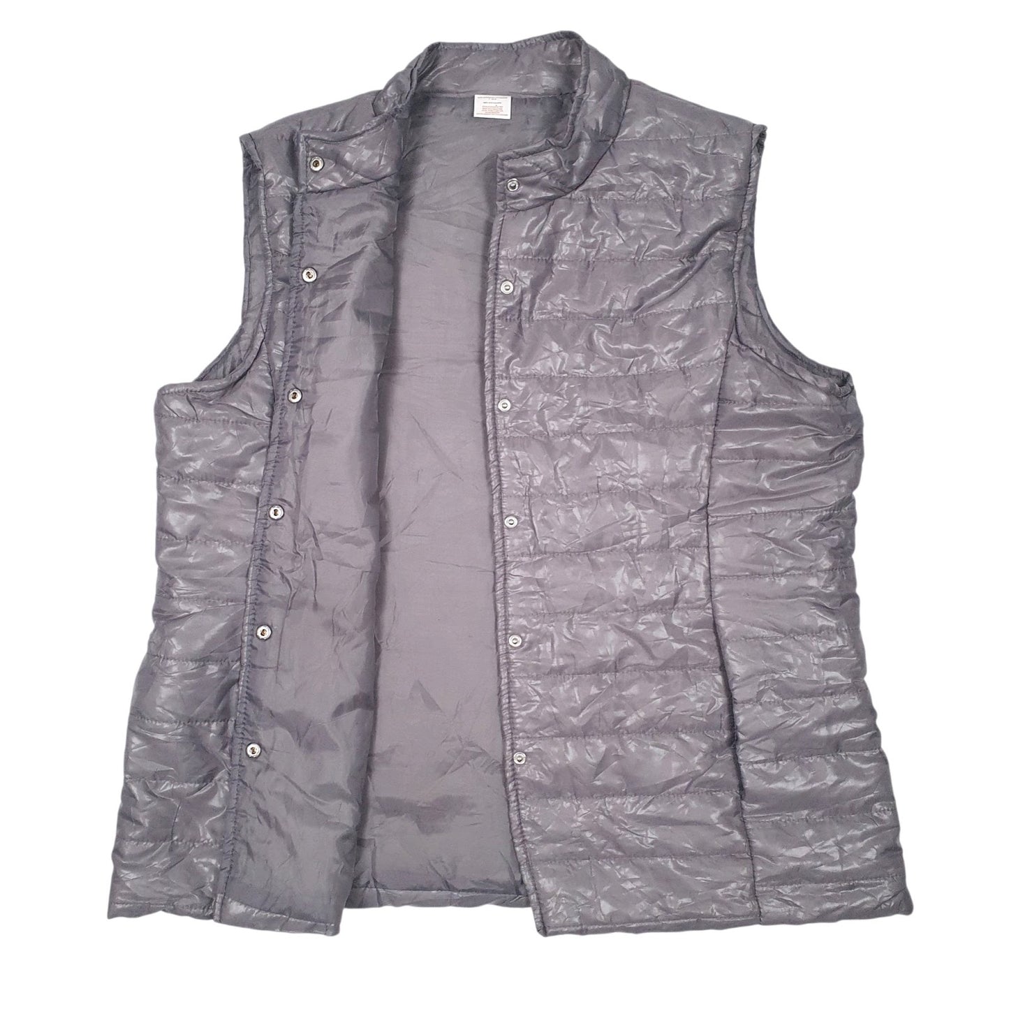 Womens Grey Nathalie Anderson Padded Button Up  Coat