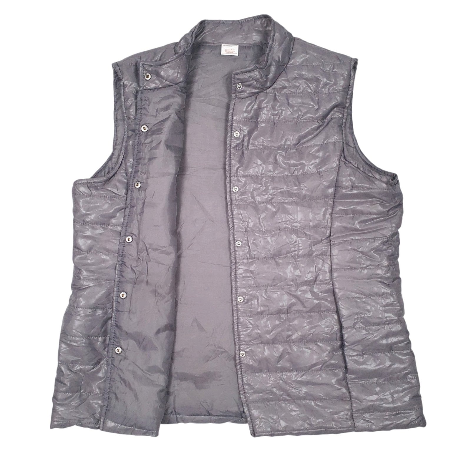 Womens Grey Nathalie Anderson Padded Button Up  Coat