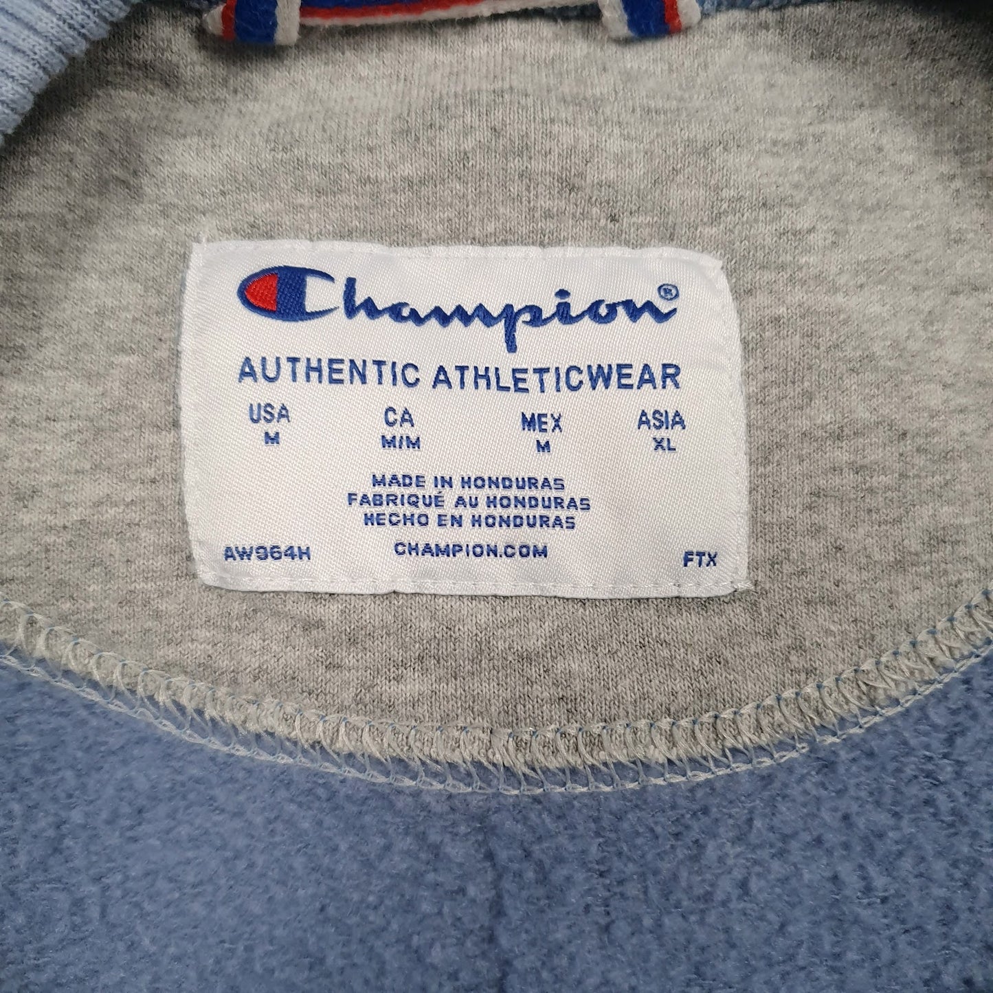 Mens Blue Champion  Crewneck Jumper