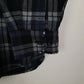 Mens Navy L.L.Bean Chamois Plaid  Shirt