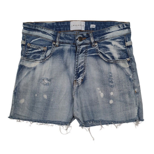 Womens Blue Lakenzie Distressed Denim Shorts