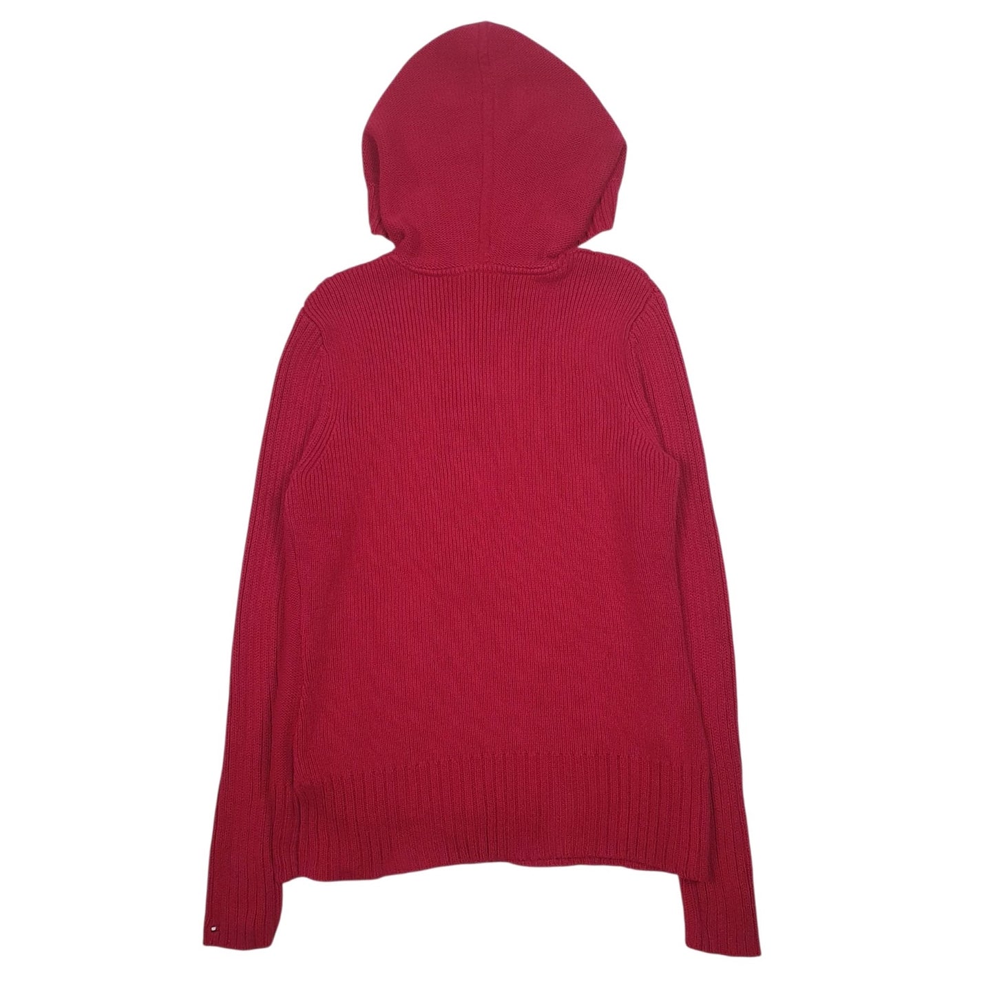 Womens Red Tommy Hilfiger Cardigan Knit Cardigan Jumper