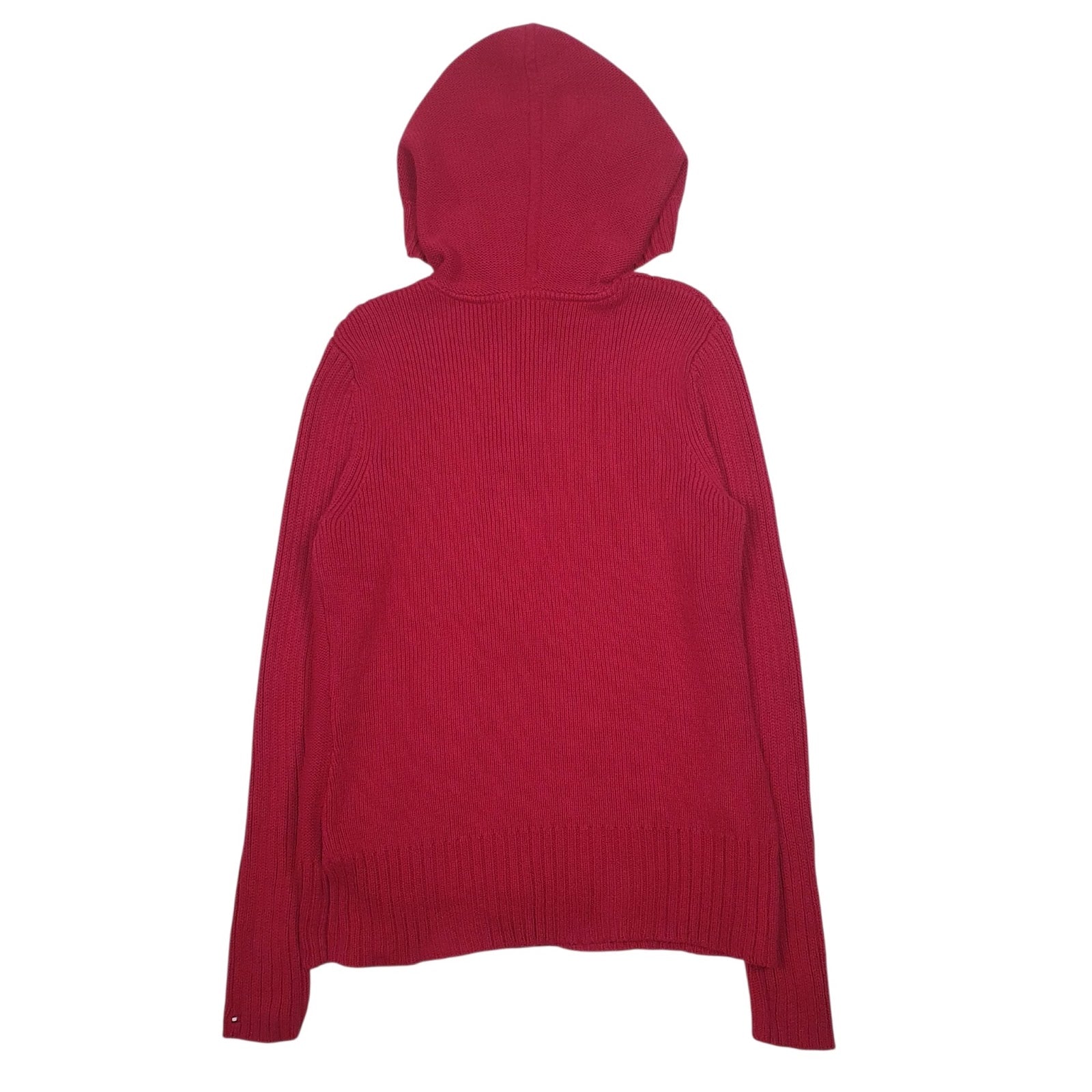 Womens Red Tommy Hilfiger Cardigan Knit Cardigan Jumper