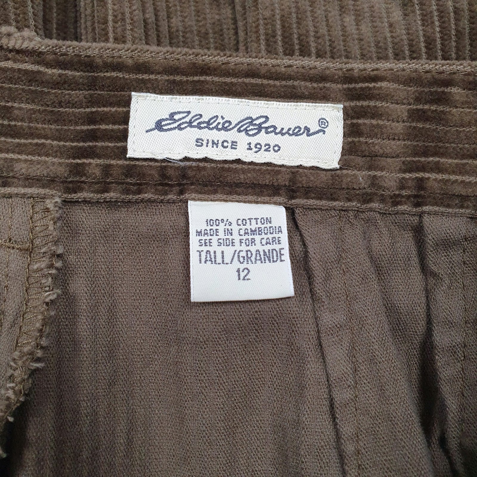 Womens Green Eddie Bauer Pleated  Trousers