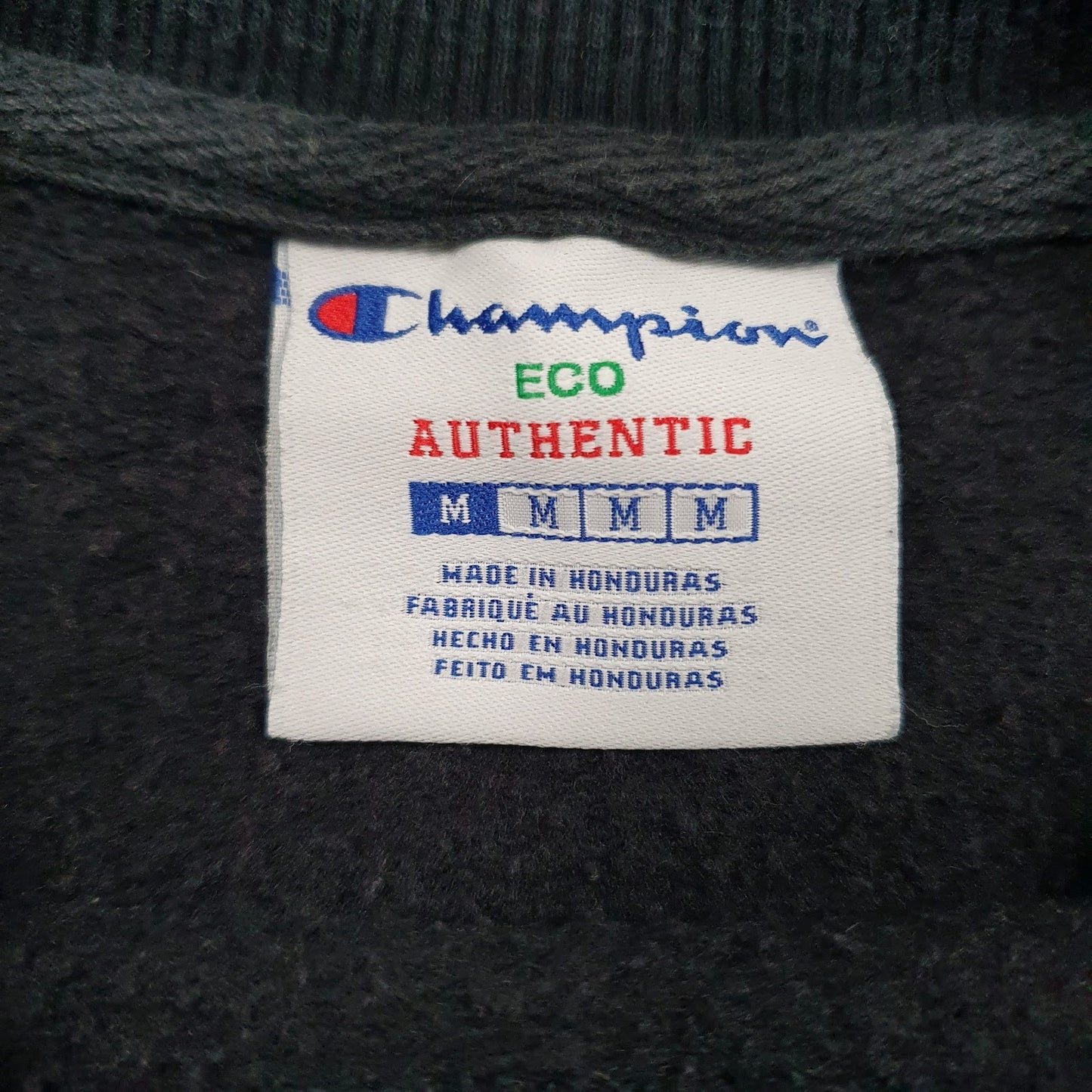 Mens Black Champion  Crewneck Jumper