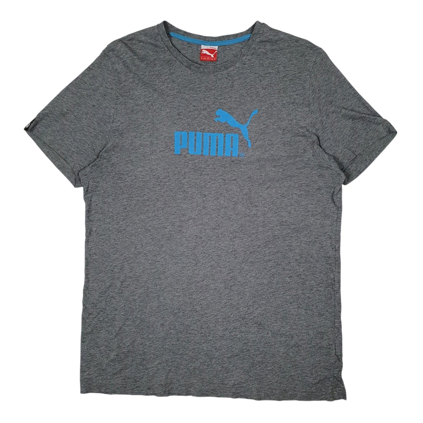 Mens Grey Puma  Short Sleeve T Shirt