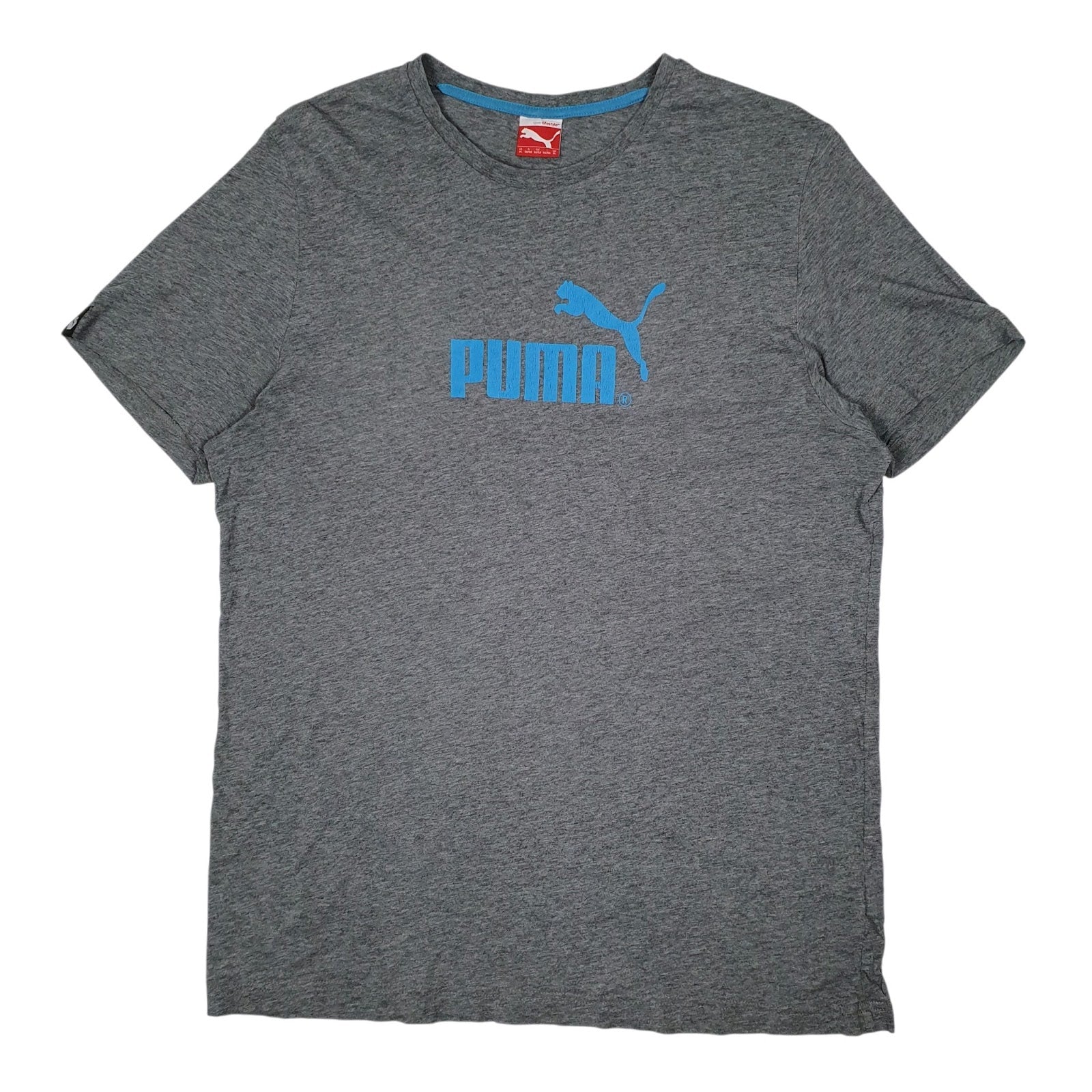 Mens Grey Puma  Short Sleeve T Shirt