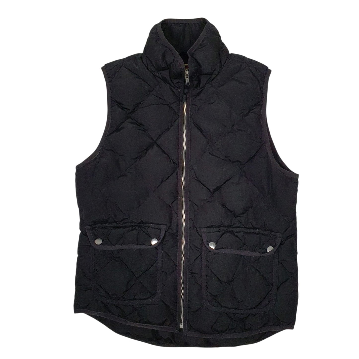 Womens Black Woolrich Quilted Gilet Vest Bodywarmer  Coat