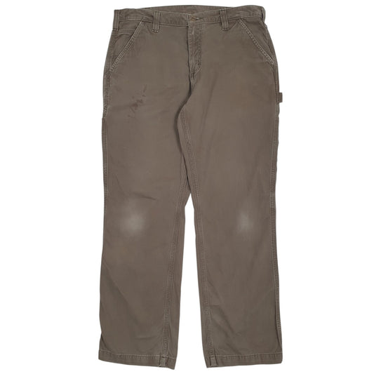 Mens Grey Carhartt B324 DFE Carpenter Trousers