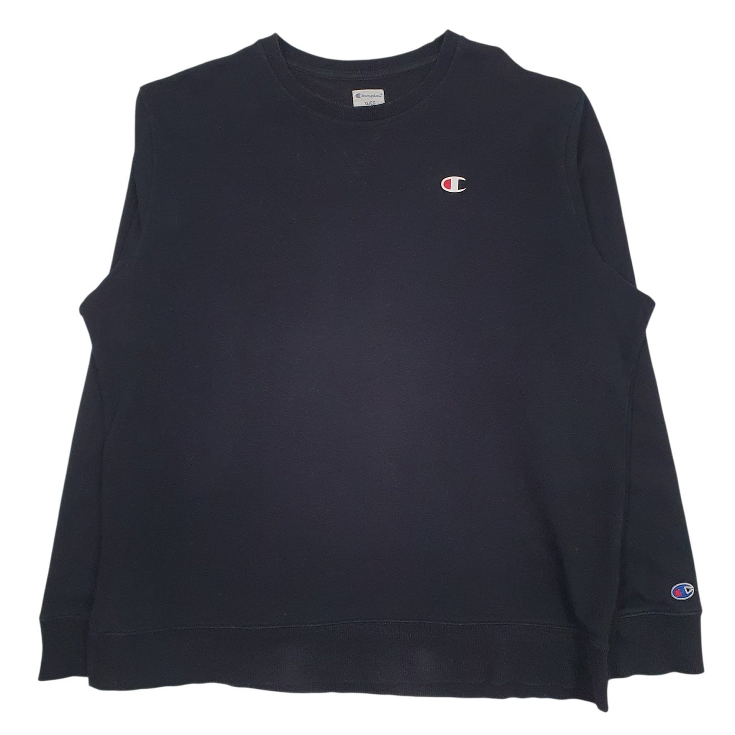 Mens Black Champion  Crewneck Jumper