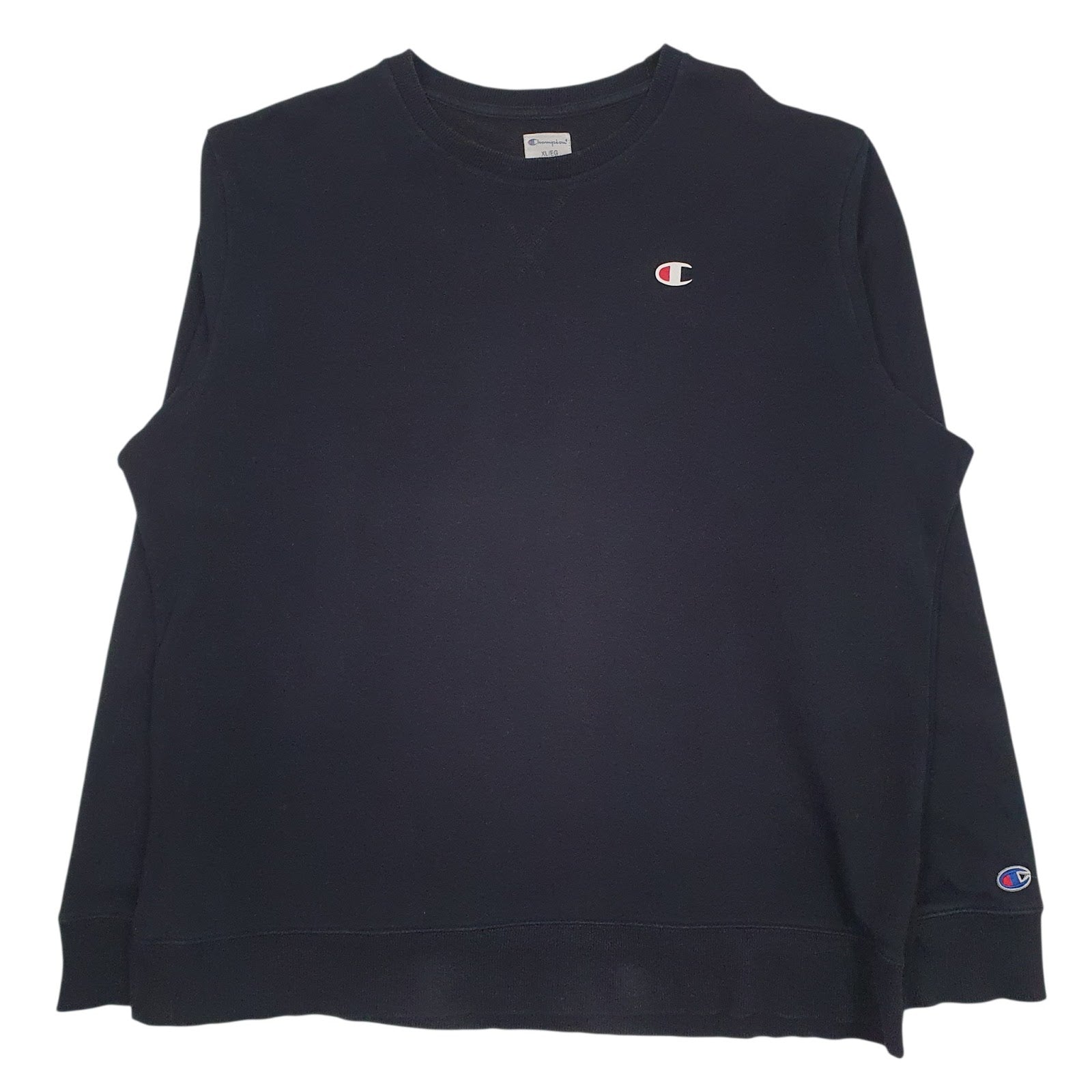 Mens Black Champion  Crewneck Jumper