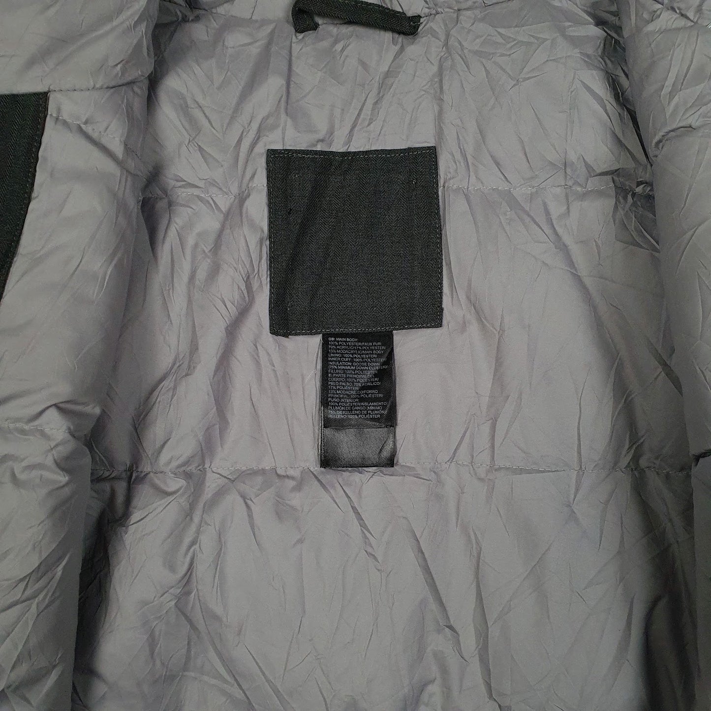 Womens Grey The North Face Puffer Quarter Zip Coat