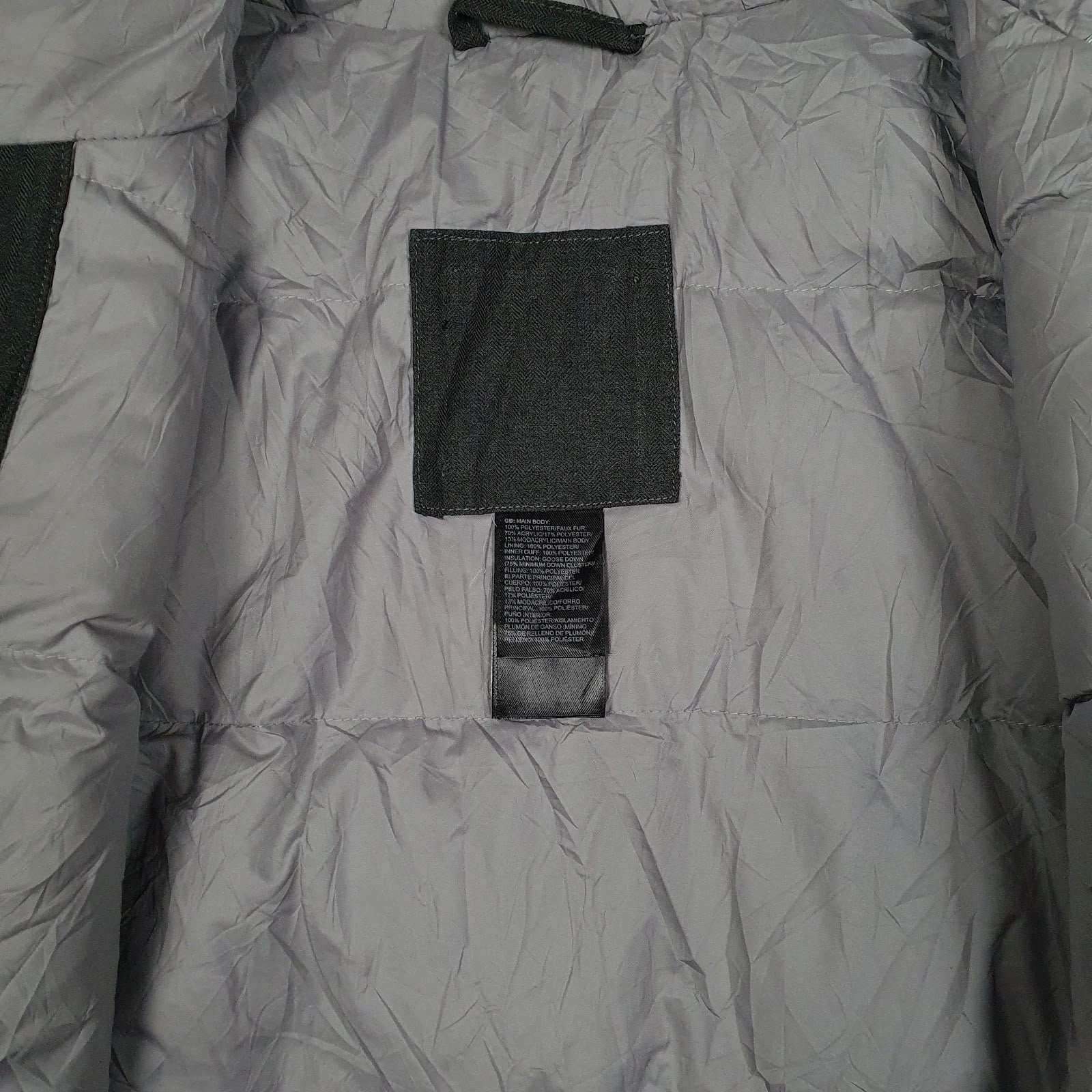 Womens Grey The North Face Puffer Quarter Zip Coat