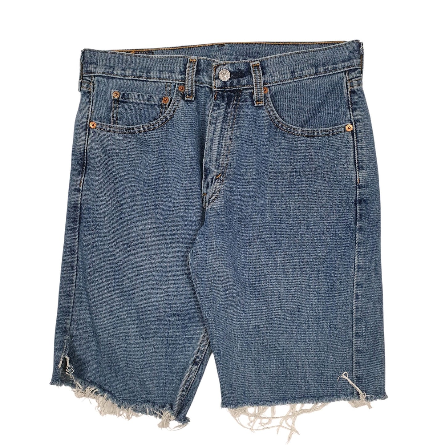Mens Blue Levis 505 Denim Shorts