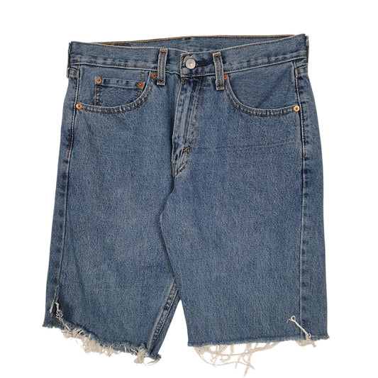 Mens Blue Levis 505 Denim Shorts