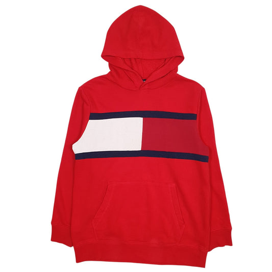 Mens Red Tommy Hilfiger  Hoodie Jumper