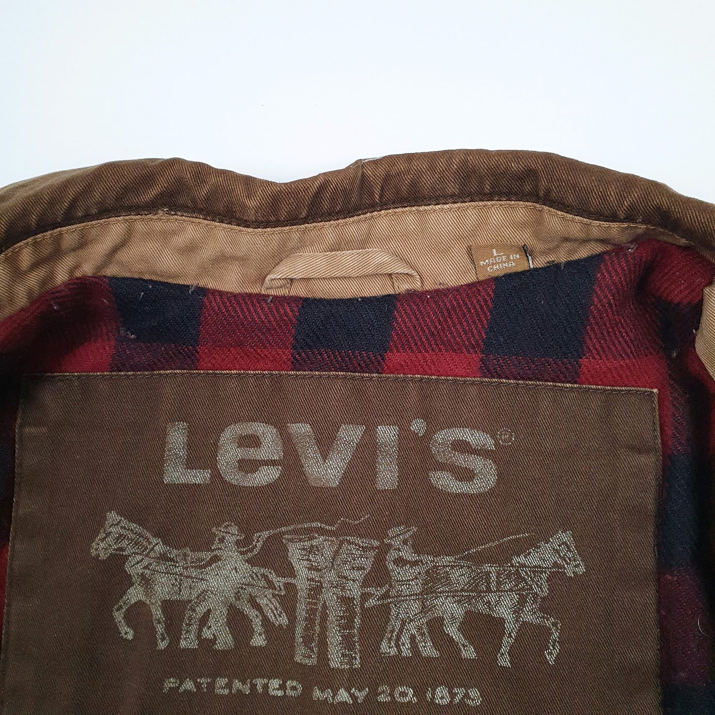 Mens Beige Levis Harrington Mechanics  Coat