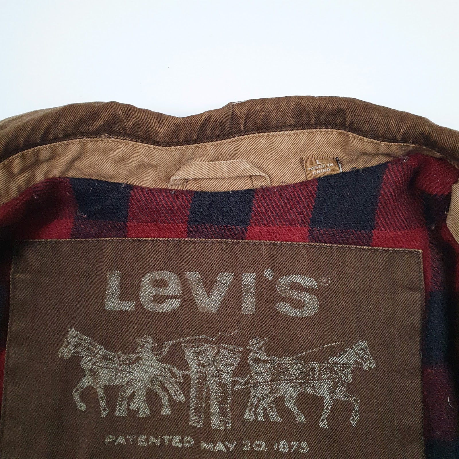 Mens Beige Levis Harrington Mechanics  Coat