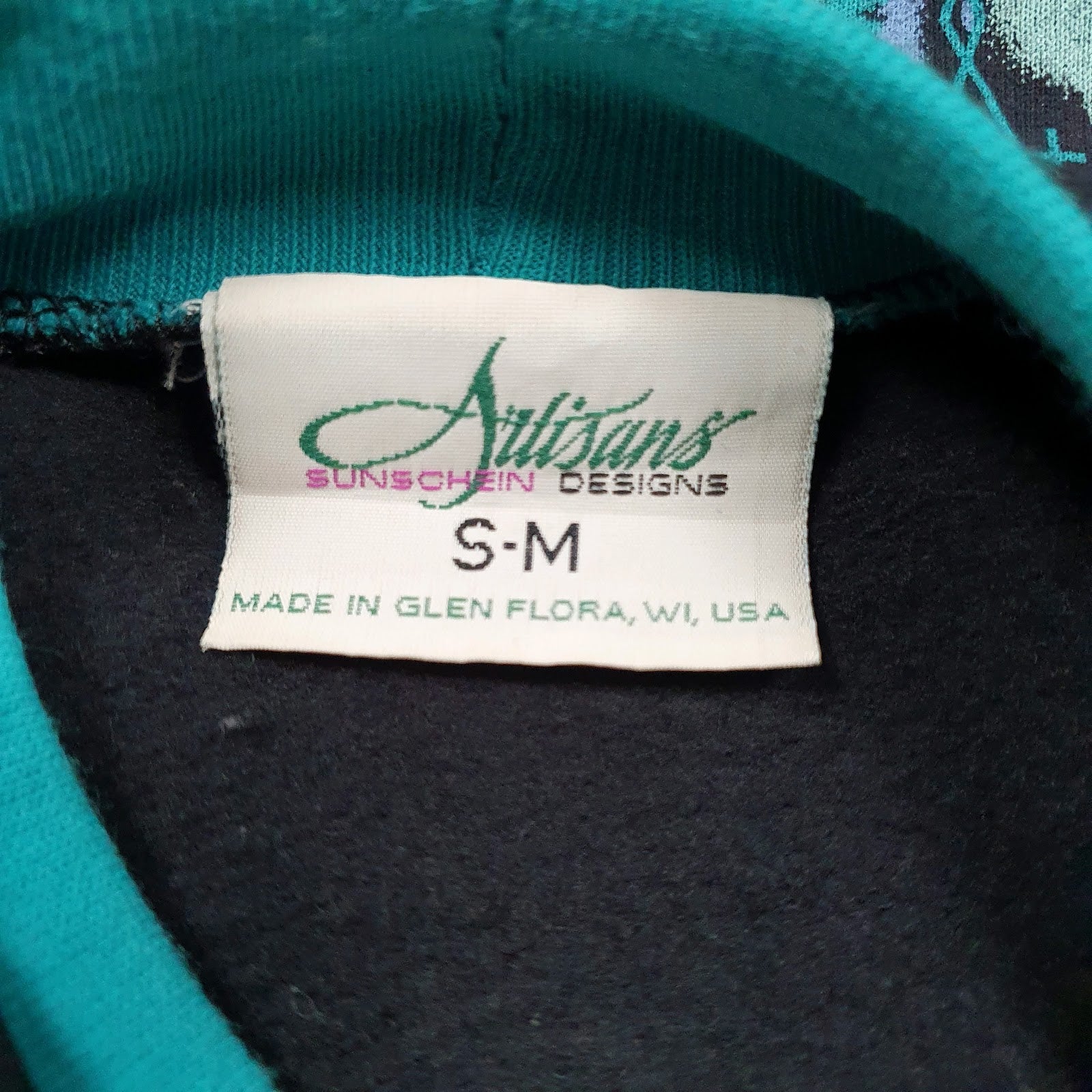 Mens Black Artisans Graphic Vintage 90s Made In USA Crewneck Jumper