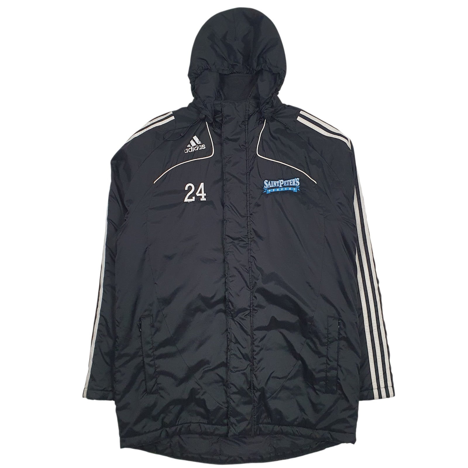 Mens Black Adidas Saint Peter's Peahens  Coat