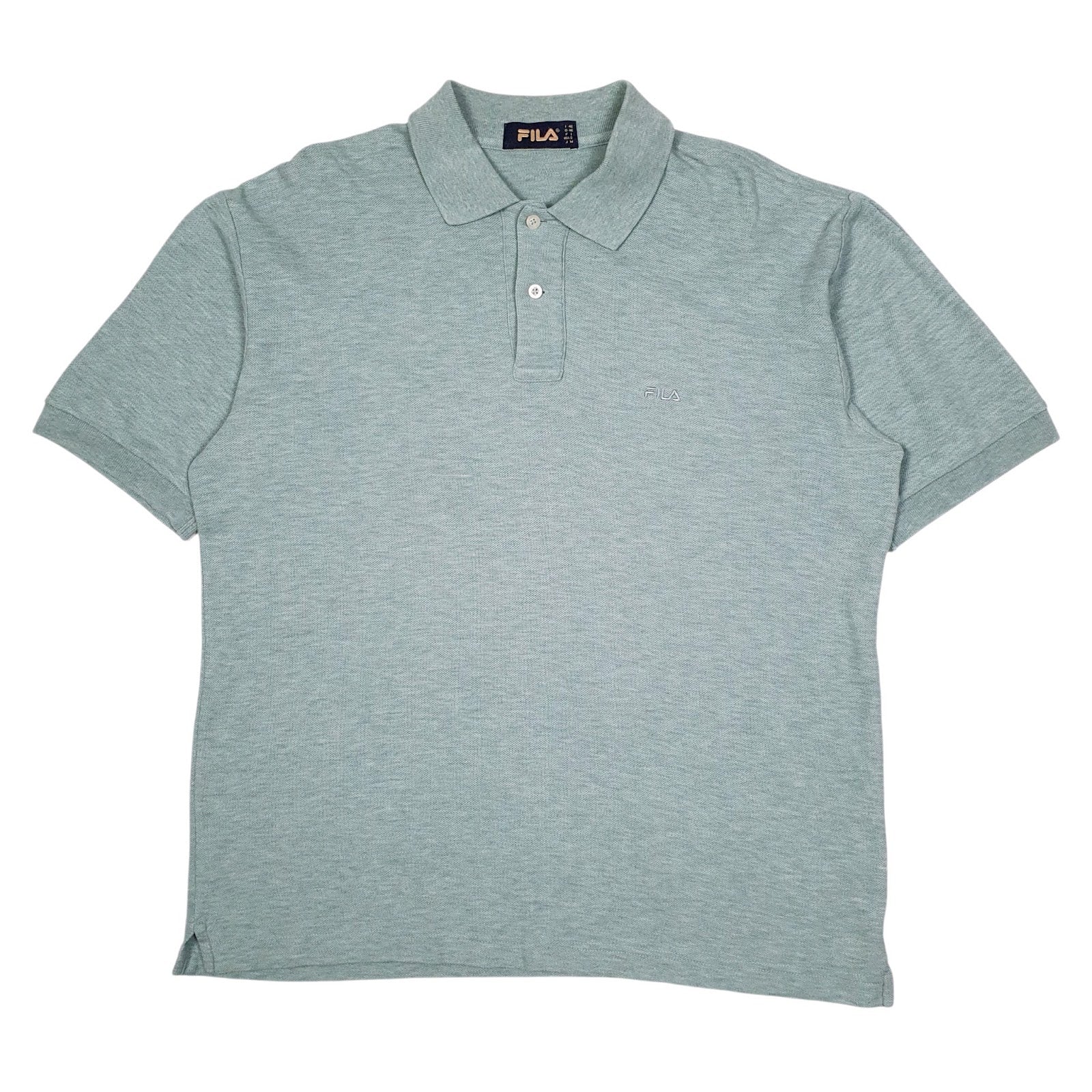 Mens Blue Fila  Short Sleeve Polo Shirt