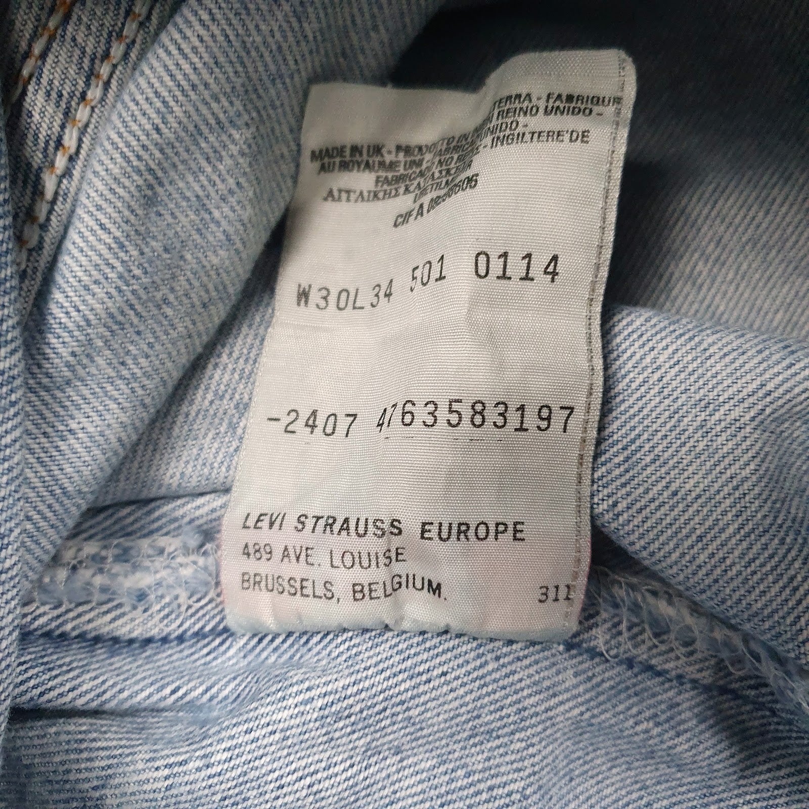 Mens Blue Levis   Jeans