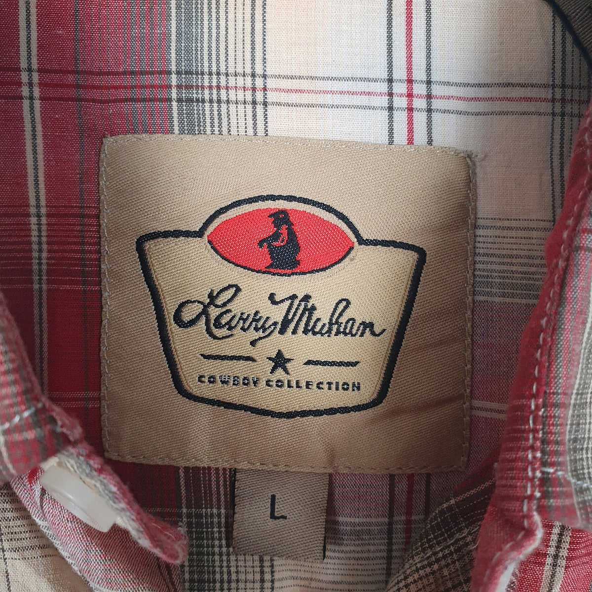 Mens Red Larry Mahan Cowboy  Shirt