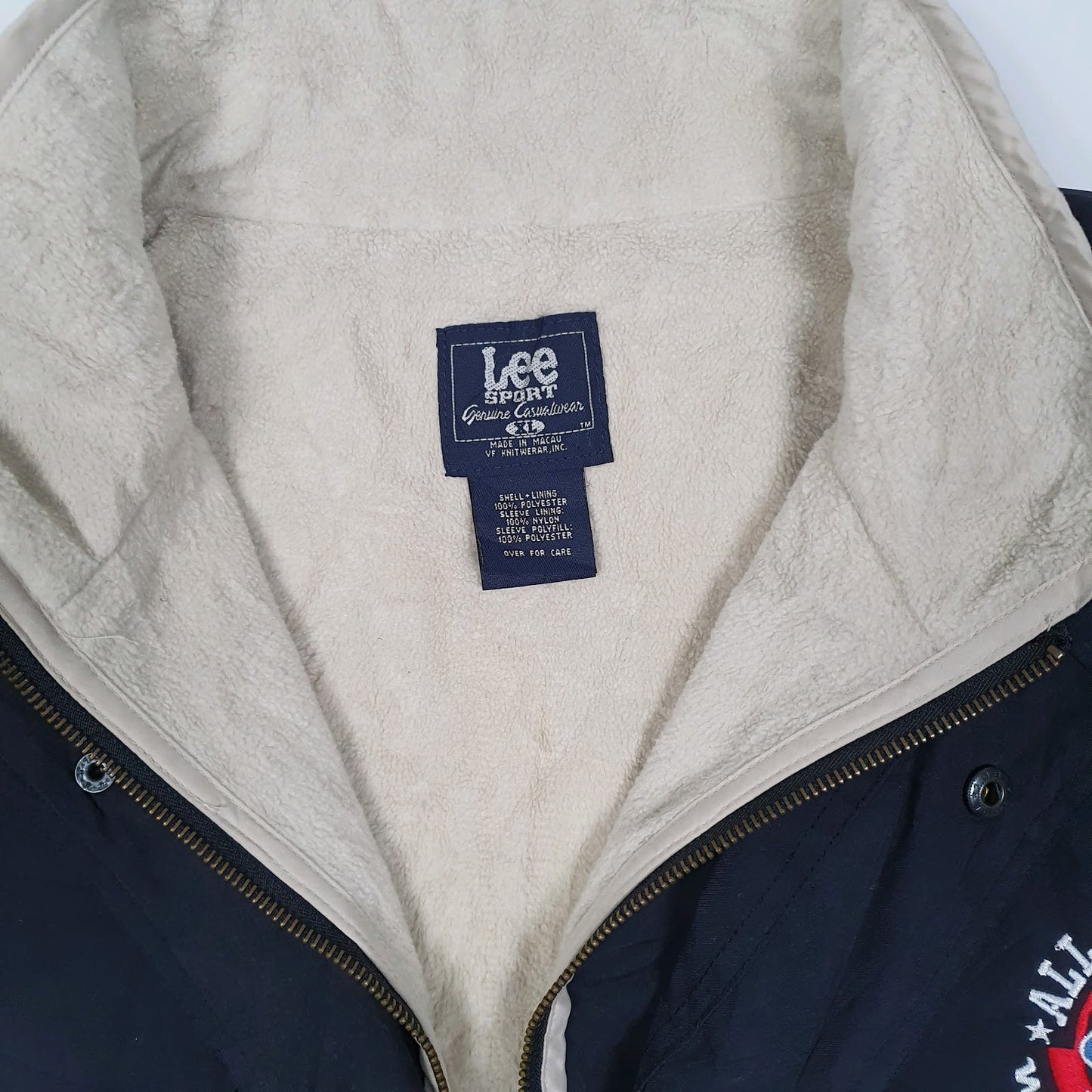 Mens Navy Lee Vintage 2001 NBA All Stars Washington Fleece Lined Pullover  Coat