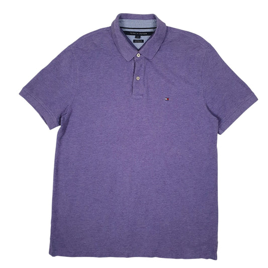 Mens Purple Tommy Hilfiger  Short Sleeve Polo Shirt