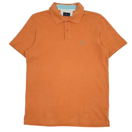 Mens Orange Trussardi  Short Sleeve Polo Shirt