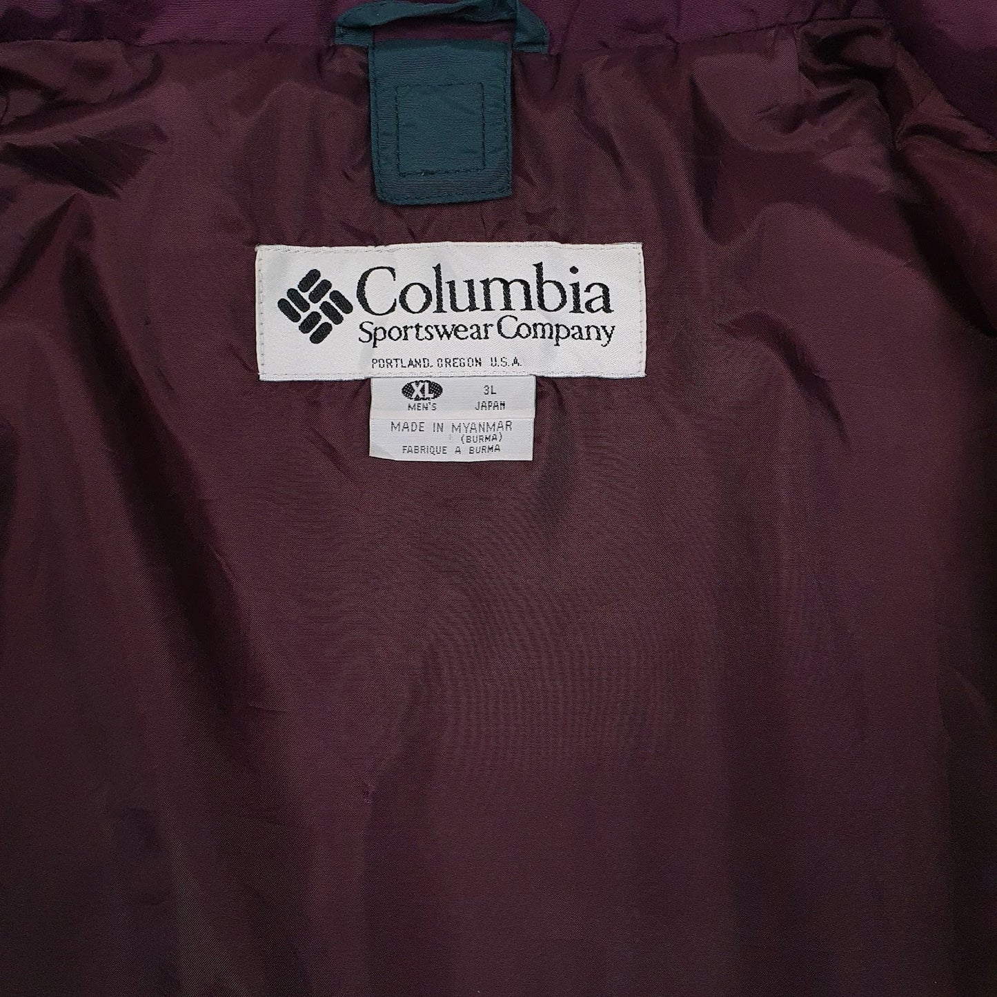 Mens Green Columbia Sportswear Company Longs Peak Vintage 90s  Coat