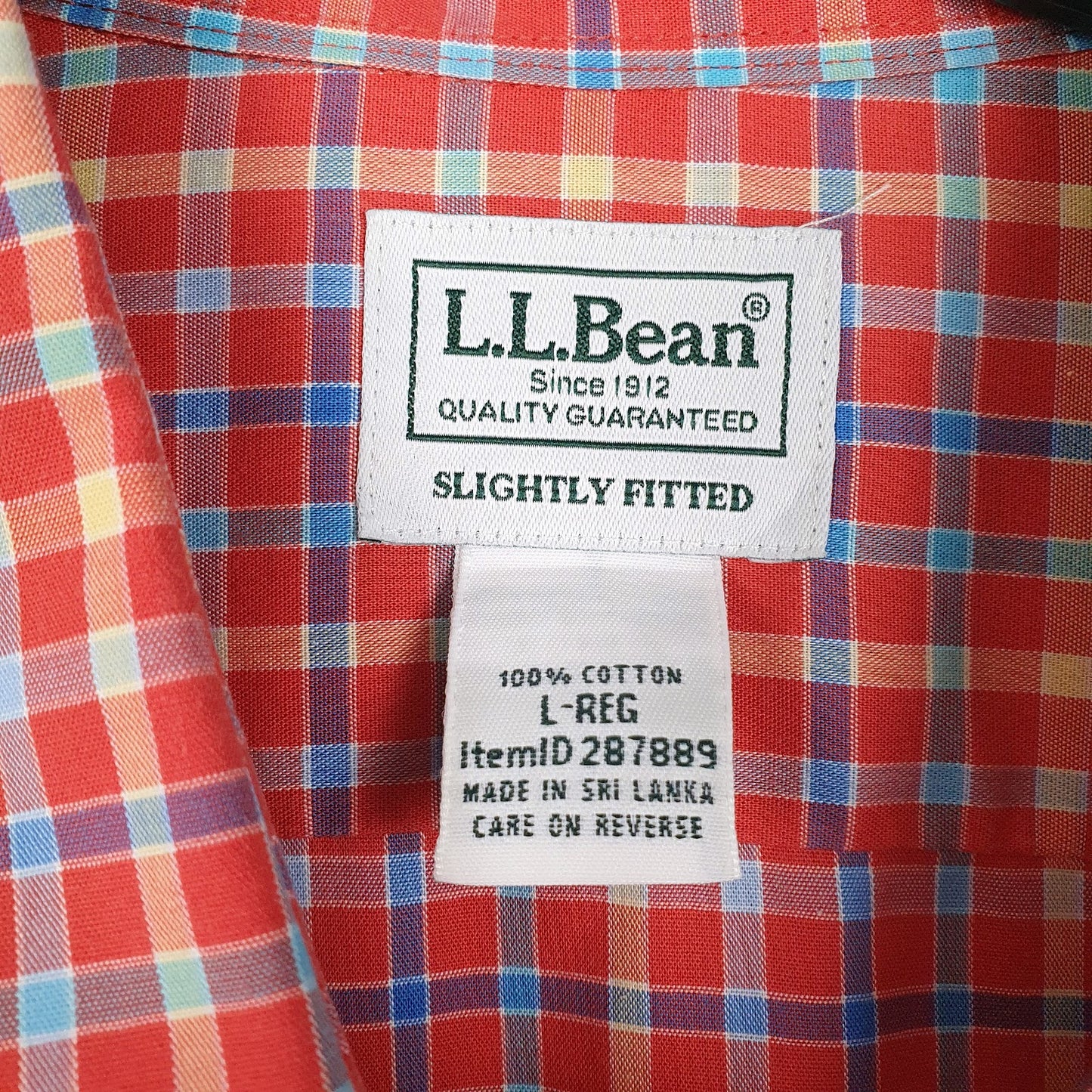 Mens Red L.L.Bean   Shirt