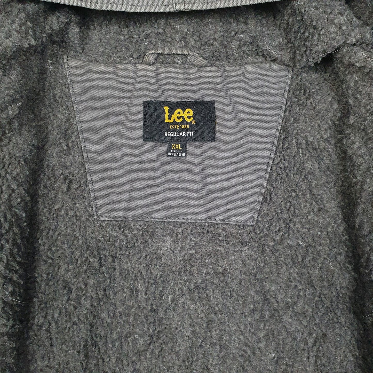 Mens Grey Lee Active Sherpa Lined Hoodie  Coat