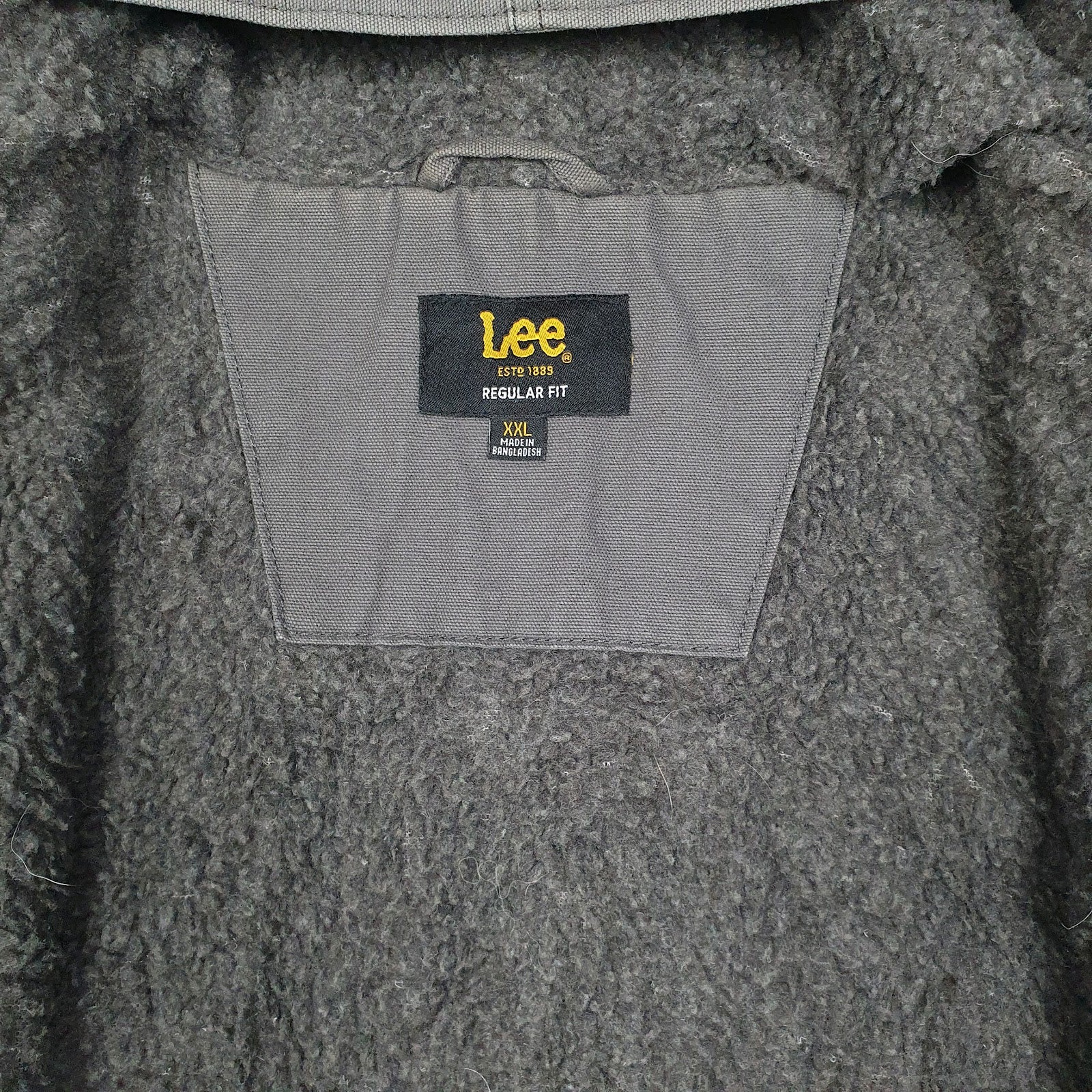 Mens Grey Lee Active Sherpa Lined Hoodie  Coat