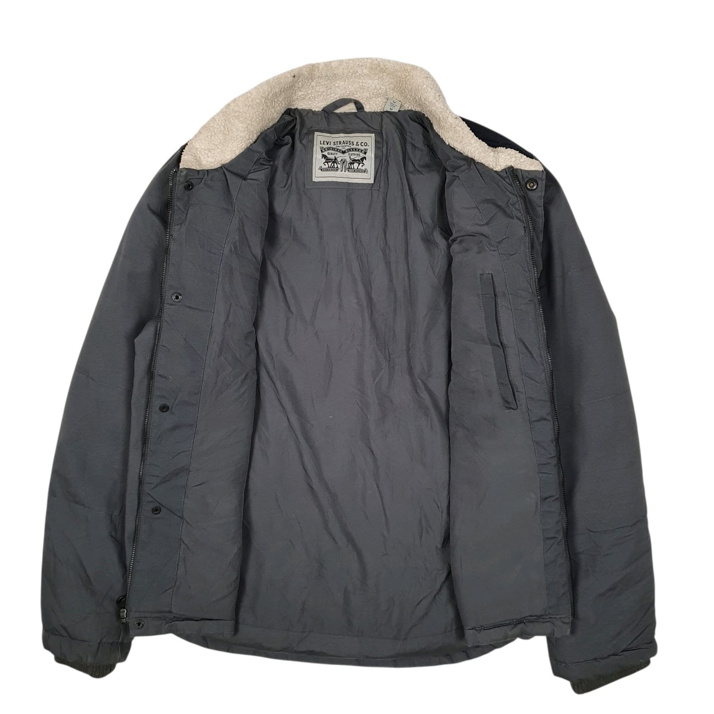 Mens Grey Levis   Coat