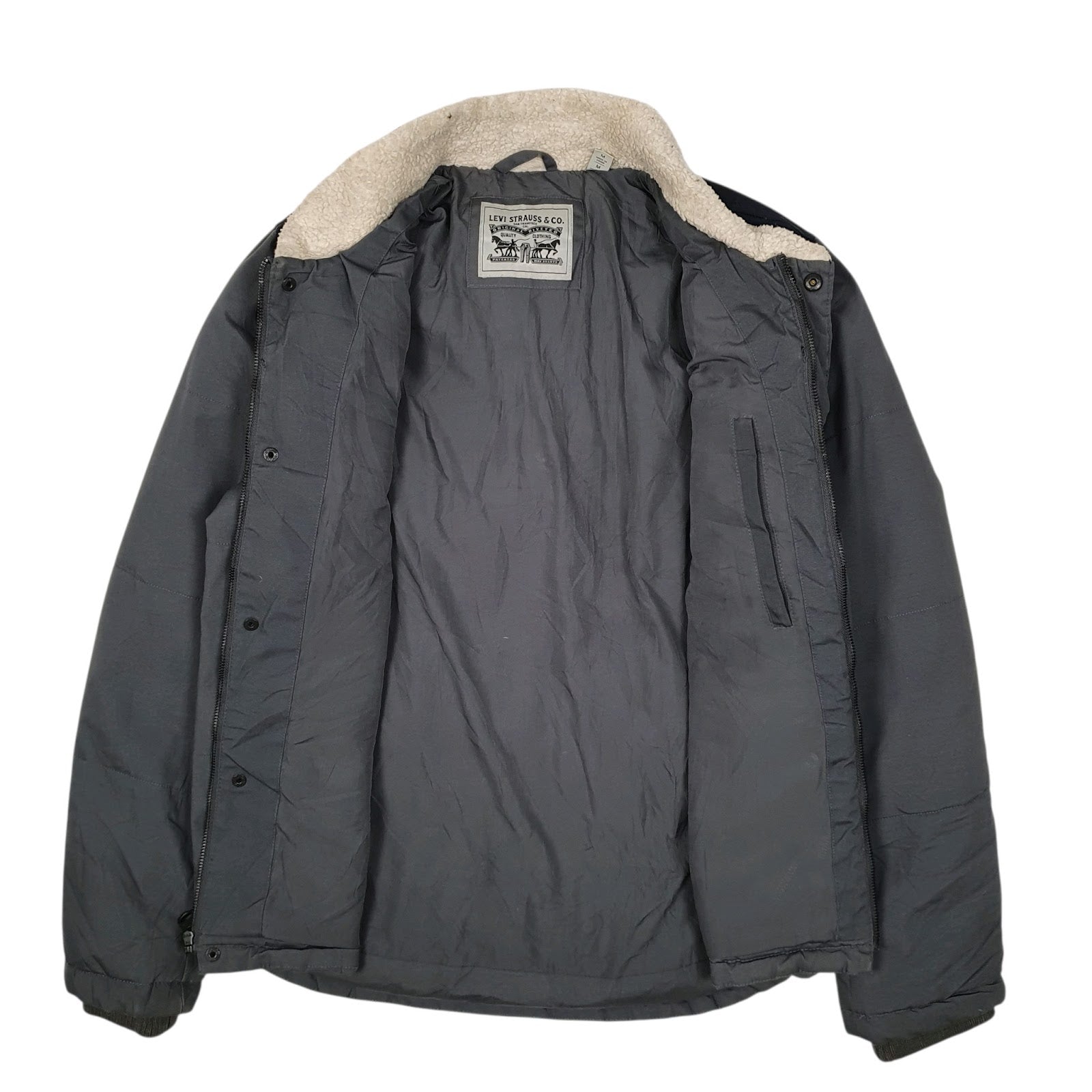 Mens Grey Levis   Coat