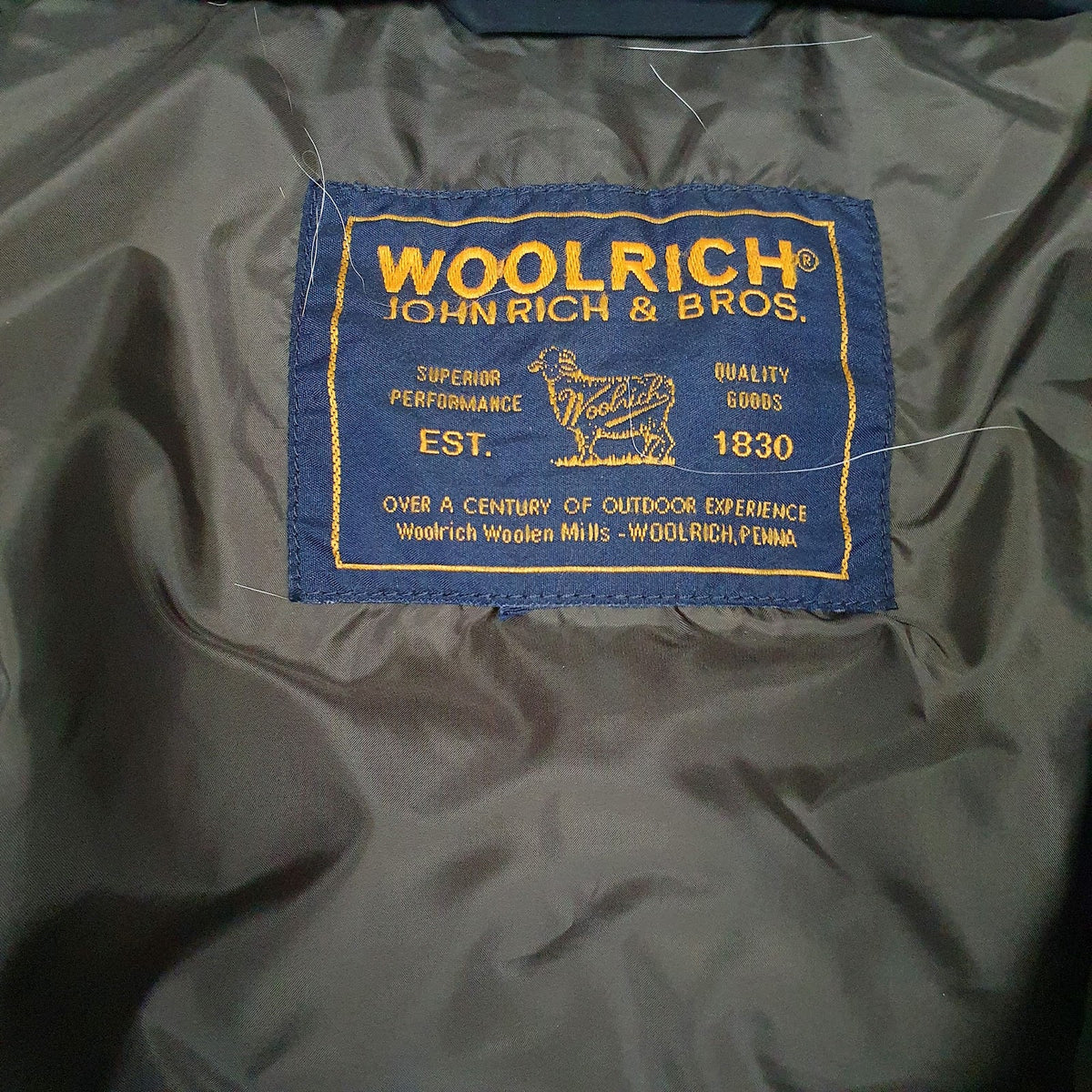 Womens Black Woolrich Parka  Coat