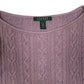 Womens Purple Ralph Lauren Cable Knit Crewneck Jumper